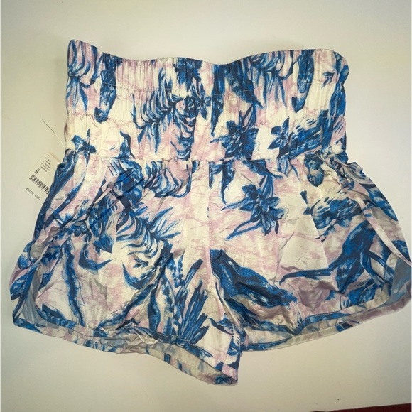 Free People The Way Home Short Tropical White Blue Sz S - Picture 4 of 16
